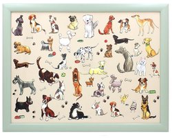 Cosy Creations- Laptray - Schoottafel - Schootkussen - Laptoptafel - Dienblad met kussen - honden 43 x 33 x 6.5 cm