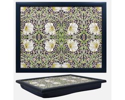 Cosy Creations- Laptray - Schoottafel - Schootkussen - Laptoptafel - Dienblad met kussen - Pimpernel blauw 43 x 33 x 6.5 cm met pepermuntdoosje
