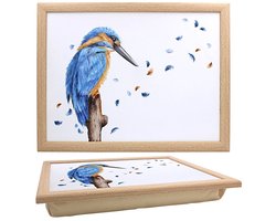 Cosy Creations Schootkussen – Laptray – Dienblad met kussen - Laptoptafel - Schoottafel Ijsvogel 44 x 33 x 6 cm