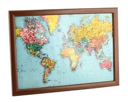 Cosy Creations Schootkussen Laptray – map of the world –wereldkaart 44 x 34 x 6 cm