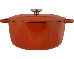Cosy & Trendy Braadpan Fontestic Roest 2.7 liter Ø 20 cm Gietijzer inclusief deksel - Geëmailleerde Binnenkant Voor Perfecte Warmteverdeling