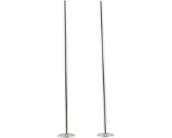 Cosy & trendy Cocktailstampers - roerstaafjes - 2x stuks - RVS - 21 cm - Herbruikbare cocktailroerders