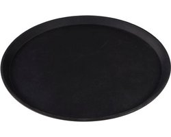 Cosy & Trendy Dienblad - antislip - rond - 40 cm - zwart - serveerblad