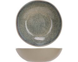 Cosy & Trendy Diepe Borden Oona Sand-Green Ø 19 cm – Set Van 6 Aardewerk – Oven-, Magnetron- & Vaatwasserbestendig