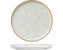 Cosy & Trendy Dinerborden – Baltic Vanilla – Ø 27 cm – 6 stuks – Bevat 6 dinerborden – Crèmekleurig aardewerk met unieke textuur – Vaatwasser- en Magnetronbestendig – Stapelbaar