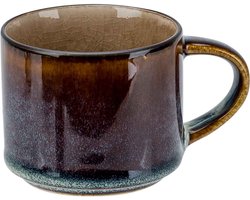 Cosy & Trendy Espresso Kopje Quintana Amber – 100 ml – Bevat 1 espresso kopje – Amberkleurig aardewerk met unieke textuur – Vaatwasser- en Magnetronbestendig
