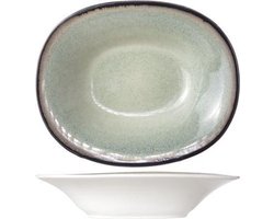 Cosy & Trendy Fez Green Diep Bord - Ovaal - 17.5 cm x 21.5 cm - Set-6
