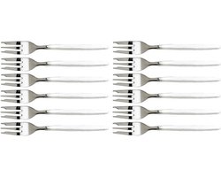 Cosy & Trendy Gebaksvorkjes - 12x - 17 cm - RVS - vorkjes - taartvorkjes - Vorken voor o.a. cake, taart en gebak