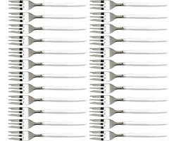 Cosy & Trendy Gebaksvorkjes - 24x - 17 cm - RVS - vorkjes - taartvorkjes - Vorken voor o.a. cake, taart en gebak