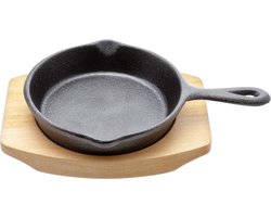 Cosy & Trendy - Gietijzer pannetje - CADEAU tip - 10.5CM - op houten plank