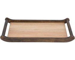 Cosy & Trendy Houten dienblad/serveerblad 42 x 24 cm - Keukenbenodigdheden - Antiek ogende dienbladen/serveerbladen - Koffie en thee serveren/bedienen