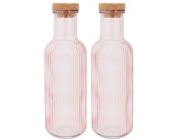 Cosy & Trendy Karaf Raya Roze 1 Liter Glas - Luchtdichte Kurk