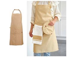 Cosy & Trendy Keukenschort Stoff Amber Gold - Geel Katoen - Stijlvol Culinair Design - Voor Koken en Serveren