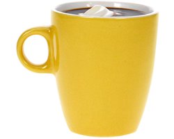 Cosy & trendy Koffiekopjes - geel - 190 ml - Keramiek - glans finish - bekers