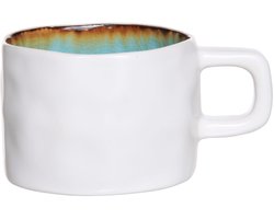 Cosy & Trendy Koffiekopjes Laguna Azzurro 230 ml - 4 Stuks - Aardewerk - Vaatwasser- & Magnetronbestendig