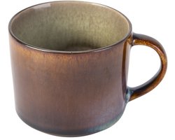 Cosy & Trendy Koffiekopjes Quintana Green - Set Van 4 220 ml Ø 8 cm - Porselein - Vaatwasser-, Magnetron- & Ovenbestendig