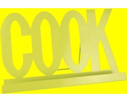 Cosy & trendy Kookboekstandaard Beste Kookboekhouder COOK Font Groen 30x4xh19cm Top Gevormde Standaard!