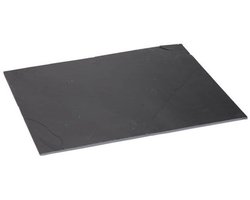 Cosy & Trendy Leisteen serveerplank - Set van 2x stuks - antraciet - voedsel serveren - 30x20 cm