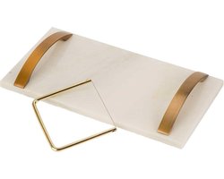 Cosy & Trendy Marmer Wit Dienblad Met Handvatjes En