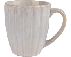 Cosy & Trendy Mok Astera Pure Wit Parel Wit - 4 Stuks 350 ml Ø 9 cm Aardewerk - Vaatwasser-, Magnetron- & Ovenbestendig