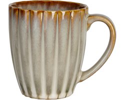 Cosy & Trendy Mokken Astera Pearl Beige - Koffiemok - Theemok Mug - Aardewerk Beige - Vaatwasserbestendig Stapelbaar 350 ml 4 Stuks