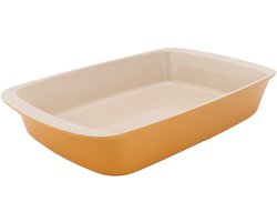 Cosy & Trendy Ovenschaal Fontestic Amber Gold 34 x 21 cm – Aardewerk 2,3 L – Warmtevasthoudend & Vaatwasserbestendig