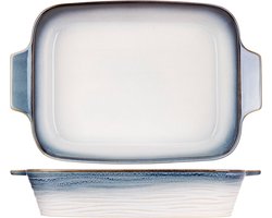 Cosy & Trendy Ovenschaal Nora 37 x 23 x 6 cm Blauw 5,1 Liter - Aardewerk - Vaatwasser-, Magnetron- & Ovenbestendig