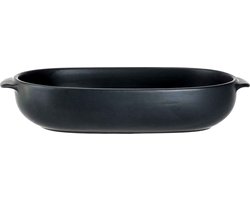 Cosy & Trendy ovenschaal - zwart - 24 x 15 x 5 cm - Ovaal - Klassieke braadsledes - Schalen - Bakvorm/braadslede