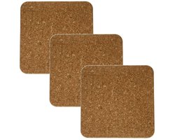 Cosy & Trendy Pannenonderzetters - 6x - vierkant - kurk - 20 cm - Onderzetters voor ovenschalen en kookpannen