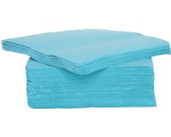 Cosy & Trendy Servetten Luxe kwaliteit - turquoise blauw - 80x - 38 x 38 cm - Tafel decoratie - Papier