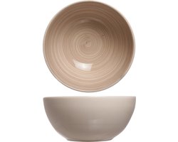 Cosy & Trendy soep serveer schaaltje - kommetjes Turbolino - beige - D14 cm - 500 ml