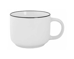 Cosy & trendy Soepkom Renee - wit - 14 x 8 cm - porselein - soep/saus kom - 480 ml