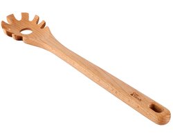 Cosy & Trendy Spaghettilepel Daily - Pastalepel voor serveren van spaghetti - Houten lepel voor anti-aanbak pannen - Duurzaam en stevig - 33 x 15 x 64 mm - Keukengerei - Kookaccessoires