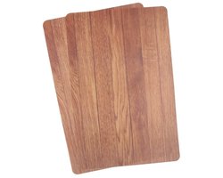 Cosy & Trendy Tafel Placemats - 2x - houten planken print - pvc - 44 x 28 cm - Onderleggers - Tafel dekken