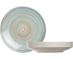 Cosy & Trendy Turbolino Plat Bord - Ø 27 cm - Blauw - Set-6