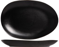 Cosy & Trendy Vongola Plat Bord - Ovaal - 35,5 cm x 24,8 cm - Zwart