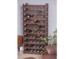 Cosy & Trendy Wijnrekken Stapelbaar Kunststof - 10 Stuks - Bruin