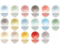 Cosy&Trendy Happy Mix Kommetjes - Verschillende Designs 6x2 - 12 Stuks