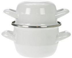 Cosy&Trendy Mosselpan - Ø 12 cm - 0,5 kg - 0L9 - Wit