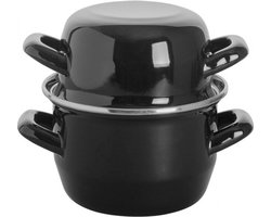 Cosy&Trendy Mosselpan - Ø 12 cm - 0,5 kg - 0L9 - Zwart