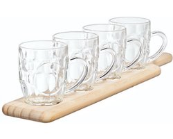 Cosy&Trendy serveerplank met bierglazen - Set