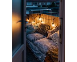 Cotton Ball Lights feestverlichting – Starter Kit - Inclusief 10 Edison LED Lampen (5 m) & Stekker (3 m) - Waterdicht