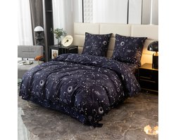 Cotton Market - Dekbedovertrek Set Sterrenbeeld - Multicolor - 160x200 cm - Microvezel/Katoenmix & Ritssluiting