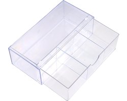 Cotton Storage Box - Makeup Organizer - Transparante Bar - 3 Compartimenten - Acryl Opslag - Lades - Make-up Tafel - Kantoor Accessoires