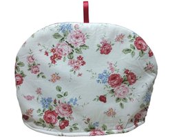 Cotton Tea Pot Cover Vintage Floral Print Teapot Decoration Insulated Kettle Dustproof Cover for Kitchen