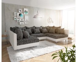 Couch Clovis Wit zwart woonlandschap modulaire bank