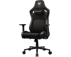 COUGAR DEFENSOR 4D opklapbare armleuningen, geavanceerde lendensteun, gamingstoel - Geweven stof Goud Zwart