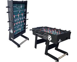 Cougar Scorpion Kick TS Voetbaltafel Opklapbaar in Zwart - Tafelvoetbal tafel incl. 2 ballen en scoreteller - Indoor voetbal tafel van 126x61x80cm