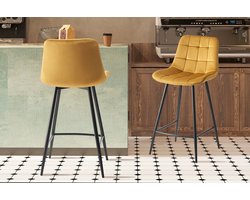 Counterstoel 'Juta' Stof Goud (2 per doos)