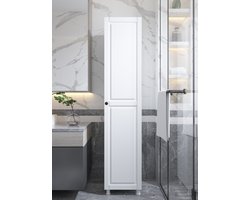 COUNTRY MULTIFUNCTIONELE KAST MET 1 DEUR – Opbergkast – Multifunctionele Kast – Houten Kast – Kast met Deur – Ruime Opbergruimte – Badkamerkast – Voorraadkast – Woonkamer, Slaapkamer en Hal – Country Stijl – Praktische Opbergkast voor Thuis
